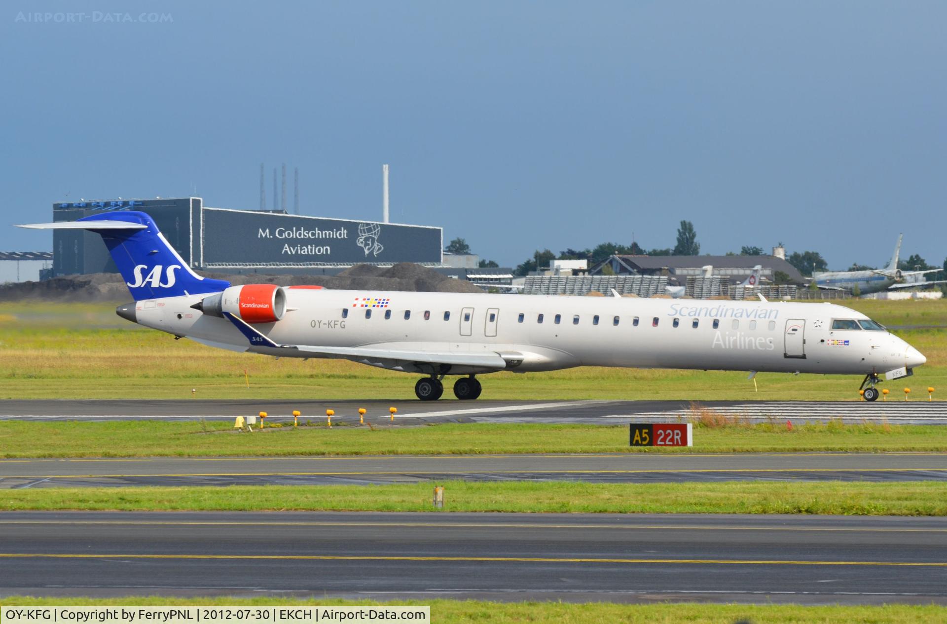 OY-KFG, 2009 Bombardier CRJ-900ER (CL-600-2D24) C/N 15237, Take off for SAS CL900 at CPH