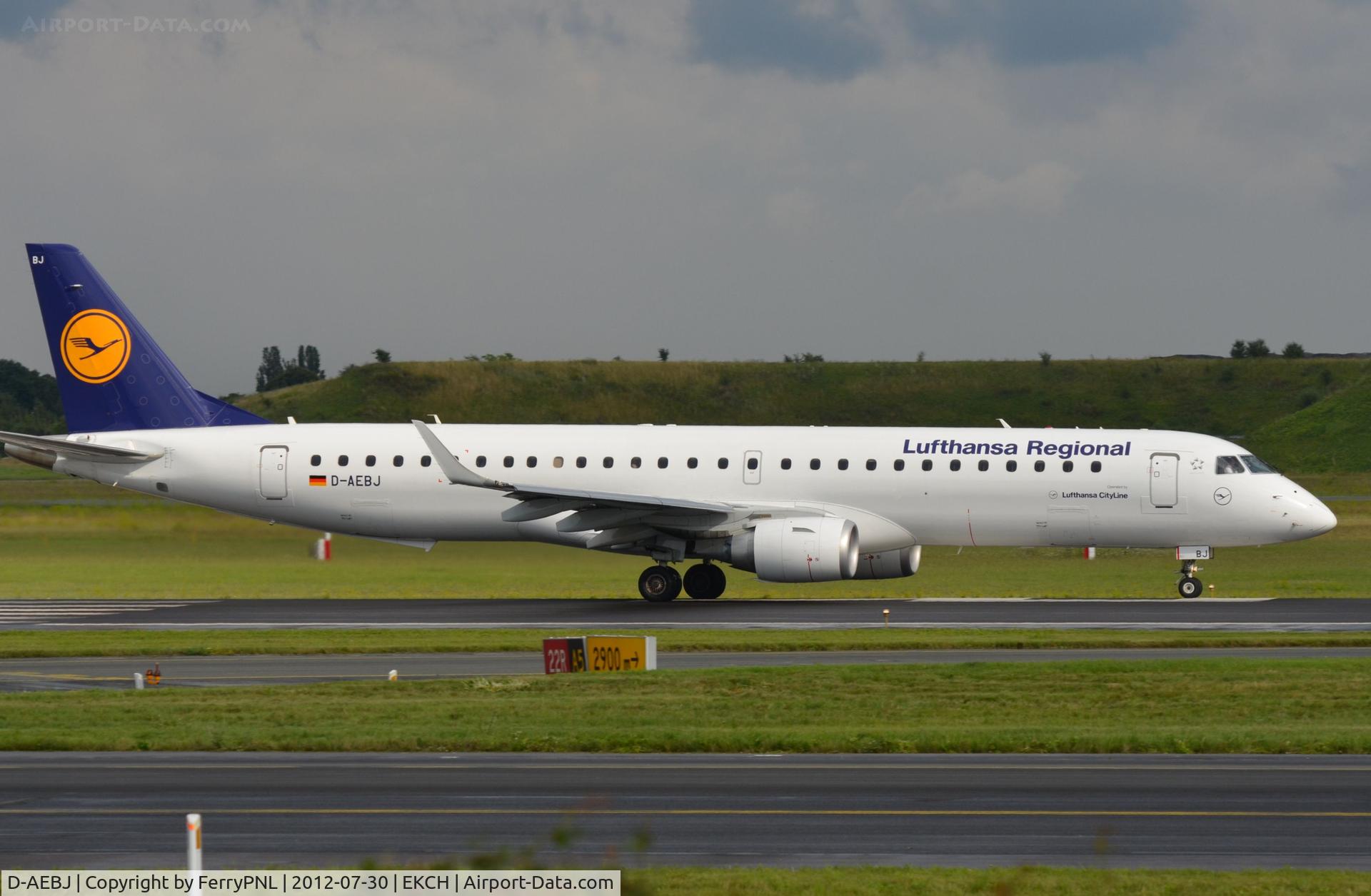 D-AEBJ, 2011 Embraer 195LR (ERJ-190-200LR) C/N 19000486, LH ERJ190 departing CPH