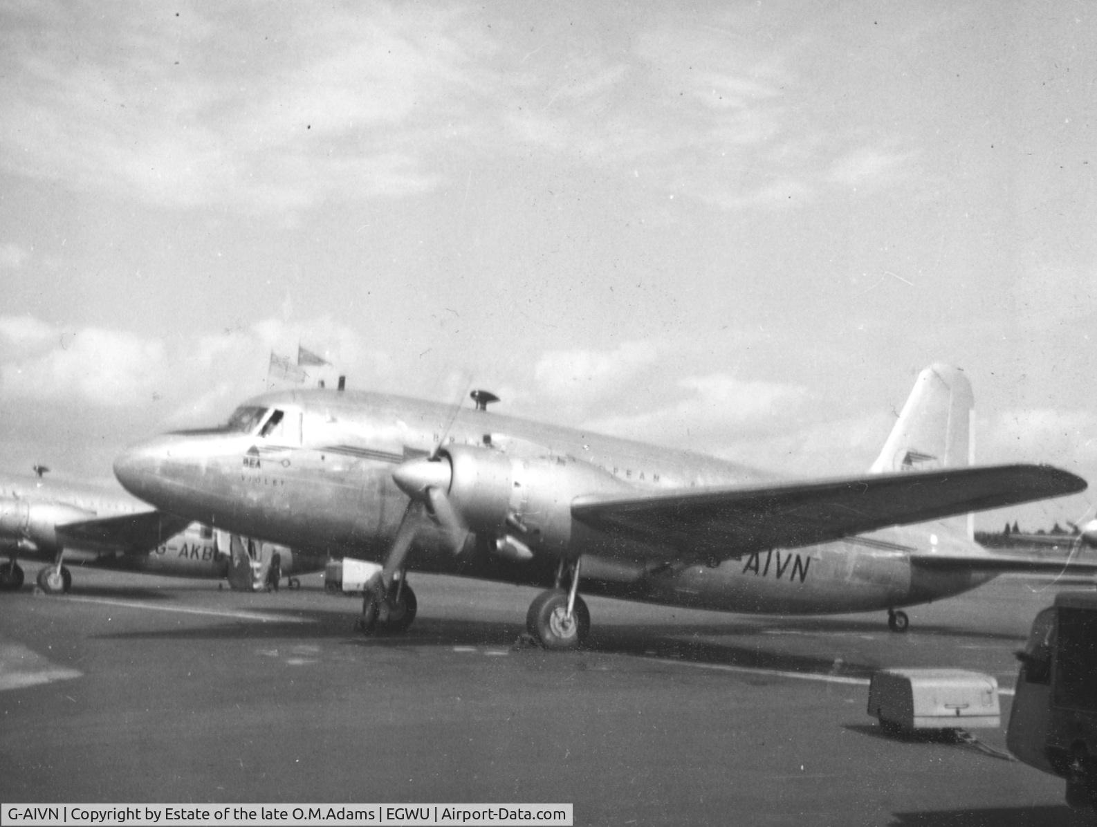 G-AIVN, Vickers Viking 1B C/N 227, VN Departing Northolt for Jersey, September 1950