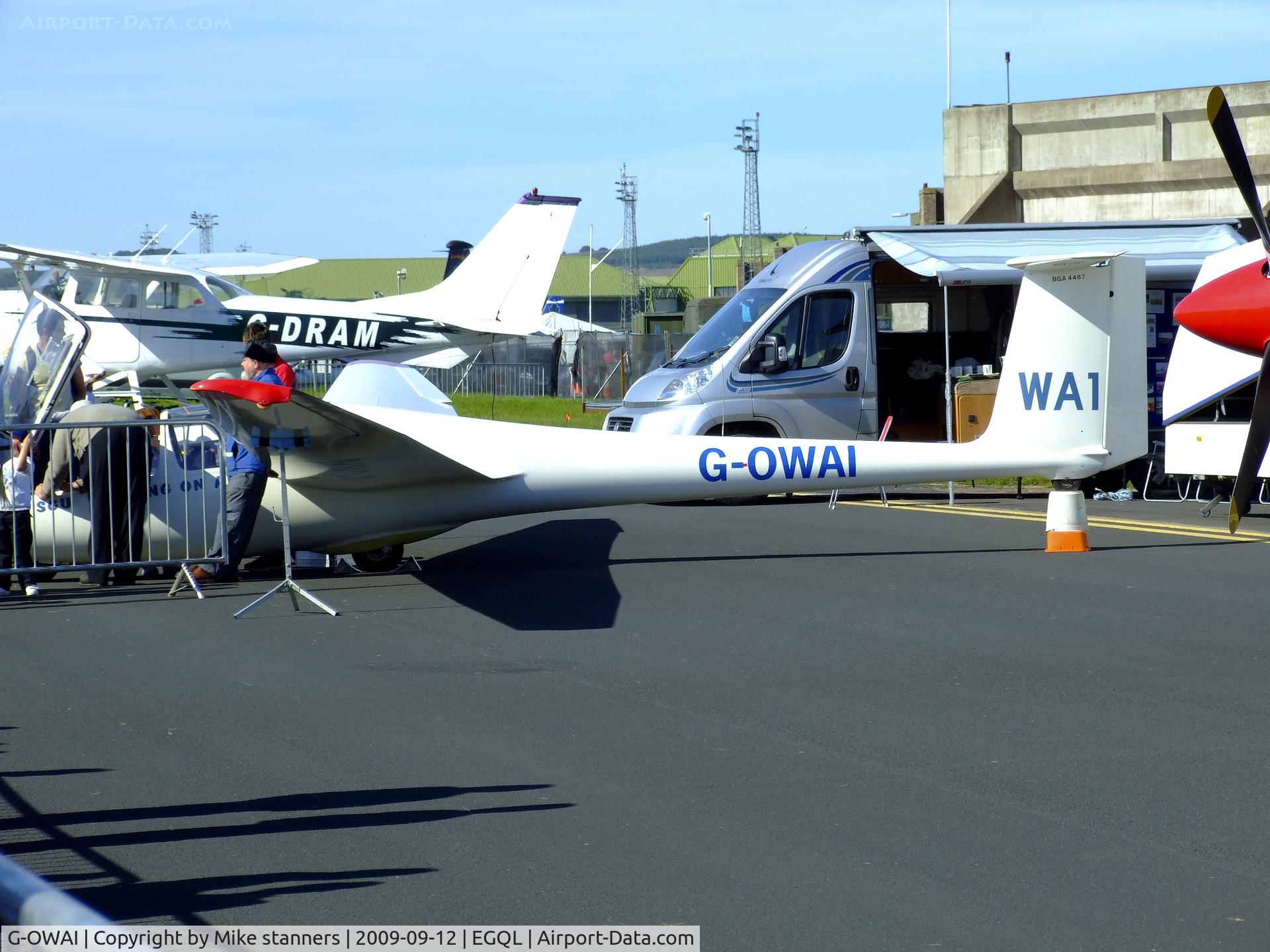 G-OWAI, 1998 Schleicher ASK-21 C/N 21675, a Portmoak based glider in the static display at Leuchars airshow 2009