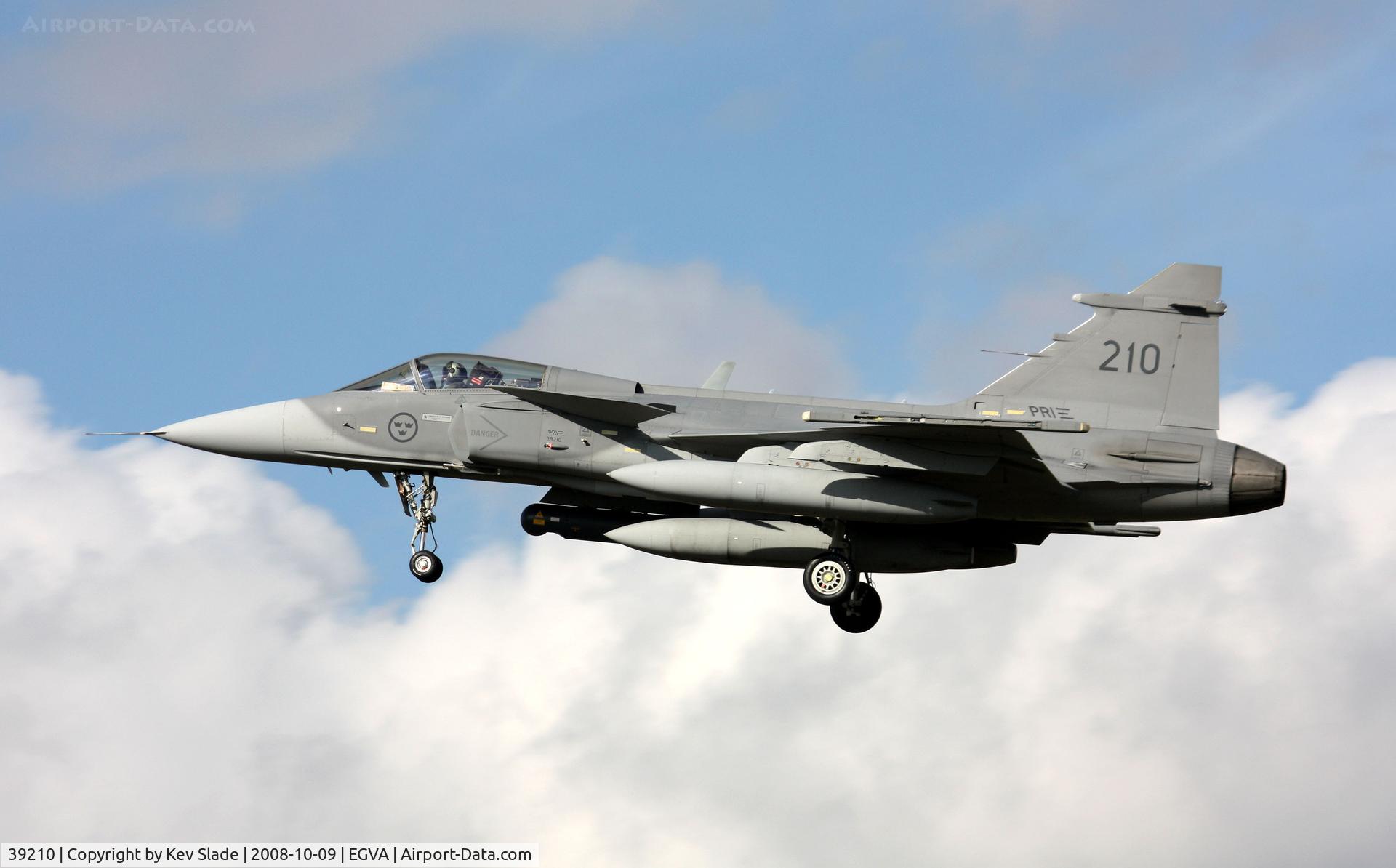 39210, Saab JAS-39C Gripen C/N 39210, Returning from an Exercise Crown Condor mission.