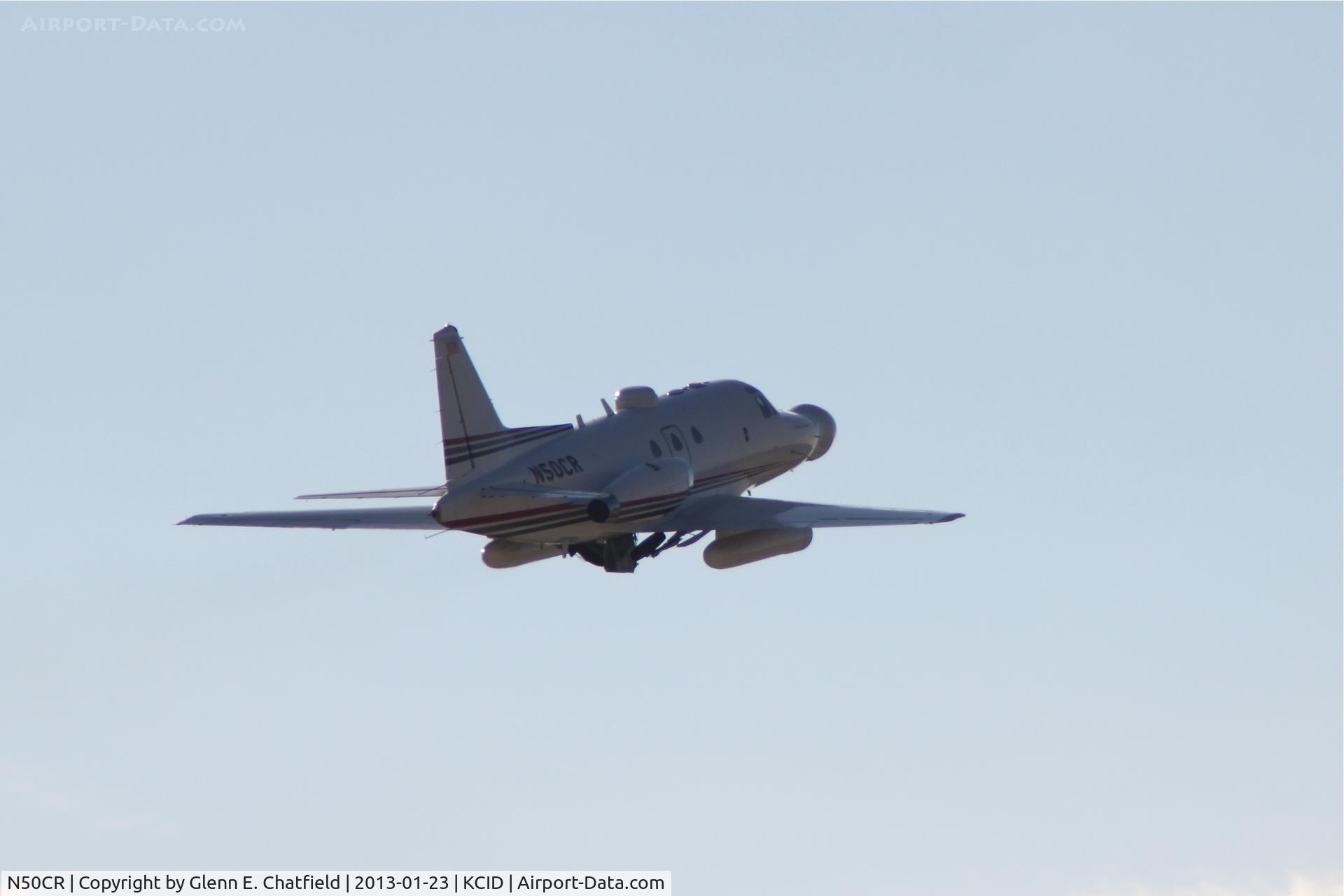 N50CR, 1964 North American NA-265-50 Saberliner C/N 287-1, The aircraft's last journey from Cedar Rapids, on its way to the Evergreen Aviation & Space Museum in Oregon.  It has been providing research and development for military and commercial application since 1964.