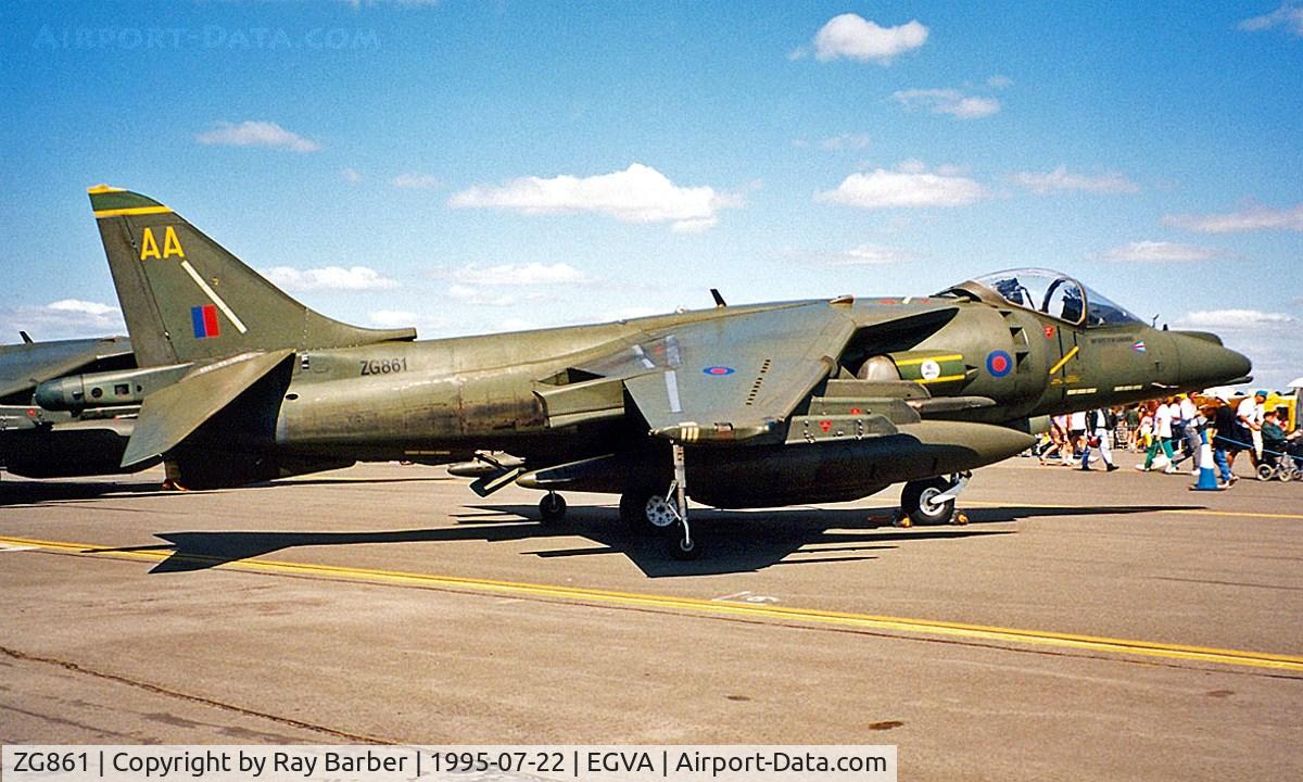 ZG861, 1992 British Aerospace Harrier GR.7 C/N P93, BAe Systems Harrier GR.7 [P93] (RAF) RAF Fairford~G 22/07/1995