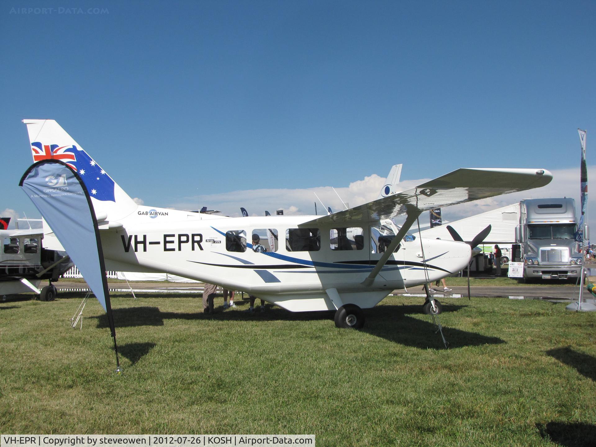 VH-EPR, 2012 GippsAero GA-8-TC320 Airvan C/N GA8-TC 320-12-175, Airvan on display Oshkosh
