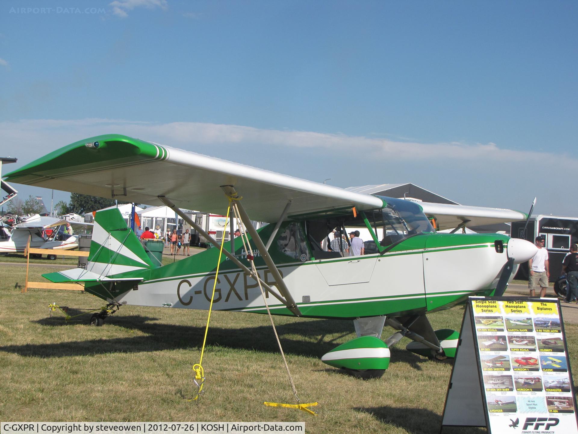 C-GXPR, 1996 Fisher Dakota Hawk C/N DH-05, On display at Oshkosh