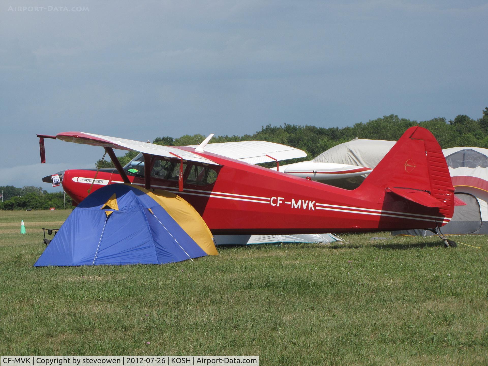 CF-MVK, 1946 Stinson 108-1 Voyager C/N 108-2049, At Oshkosh