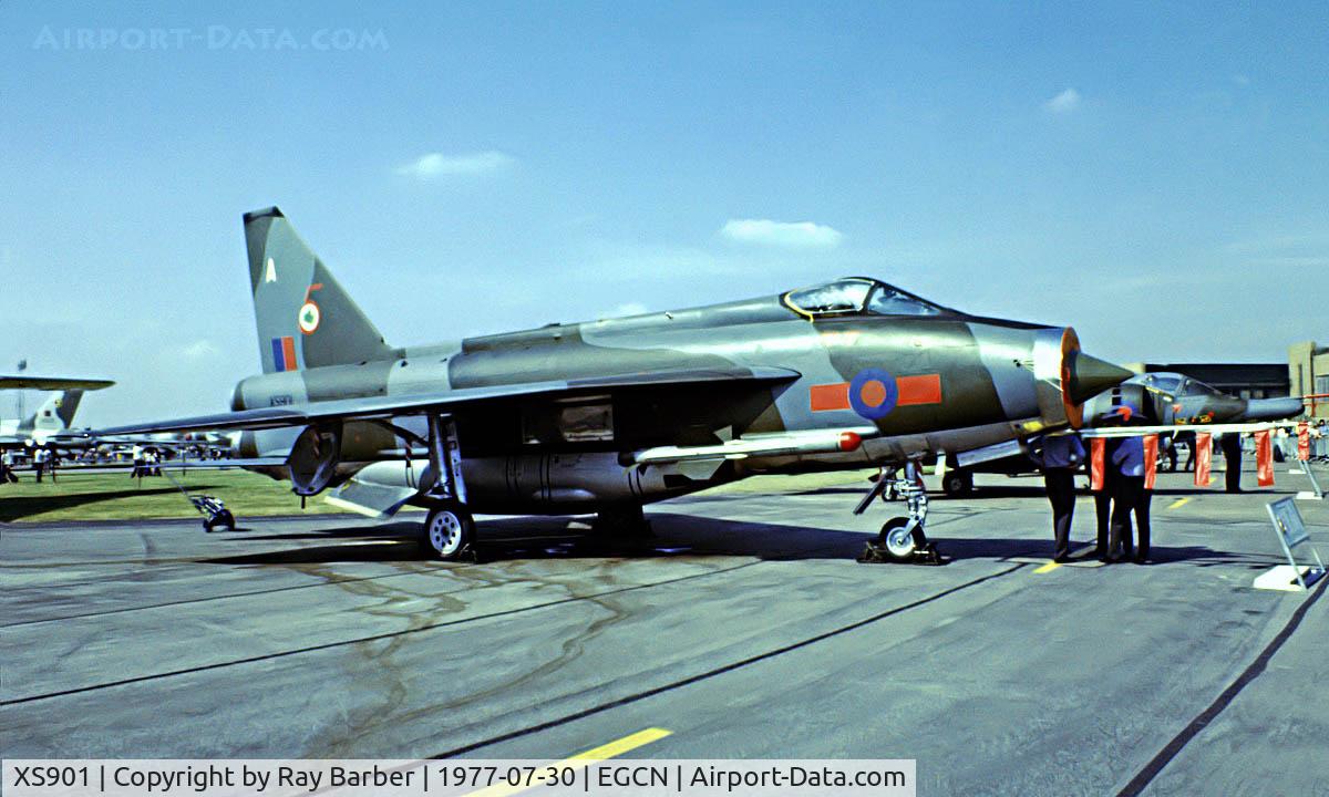 XS901, 1966 English Electric Lightning F.6 C/N 95247, English Electric Lightning F.6 [95247] (RAF) RAF Finningley~G 30/07/1977. Image taken from a slide.