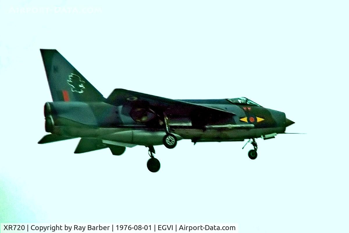 XR720, 1964 English Electric Lightning F.3 C/N 95203, English Electric Lightning F.3 [95203] (RAF) RAF Greenham Common~G 01/08/1976 Coded *M* image taken from a slide.