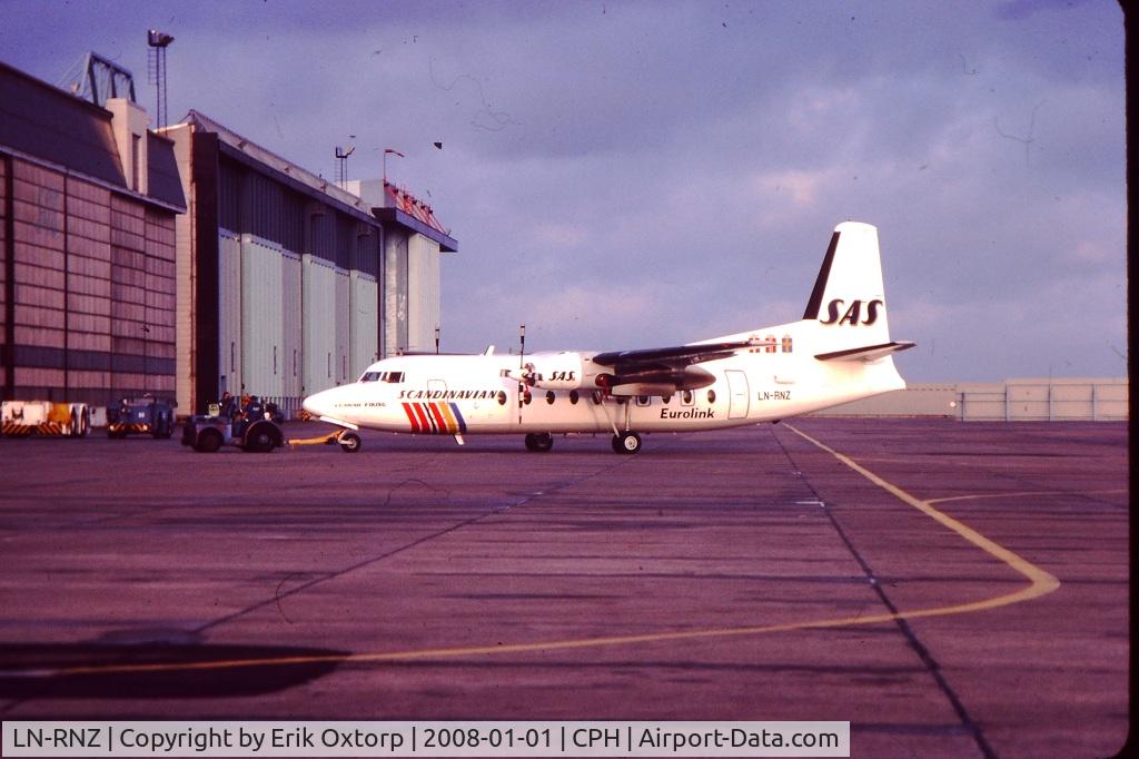 LN-RNZ, 1968 Fokker F.27-600 Friendship C/N 10386, By Erik Oxtorp in CPHNOV84