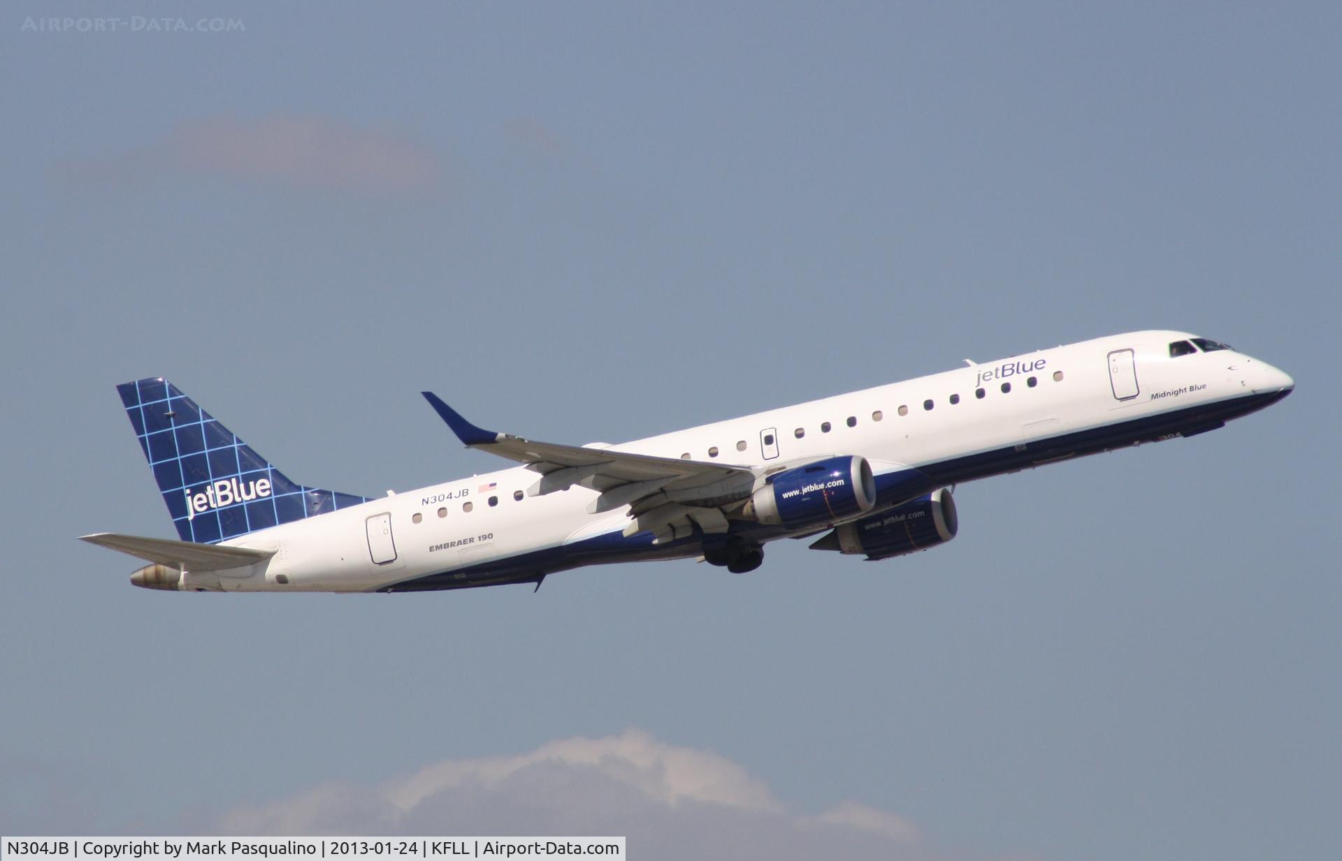 N304JB, 2009 Embraer ERJ-190-100 IGW 190AR C/N 19000257, ERJ 190-100 IGW