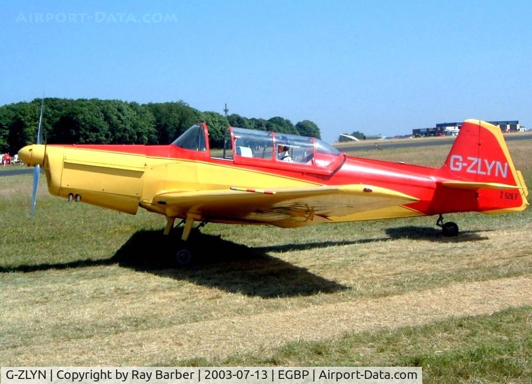 G-ZLYN, 1972 Zlin Z-526F Trener Master C/N 1255, Zlin Z.526F Trener Master [1255] Kemble~G 13/07/2003