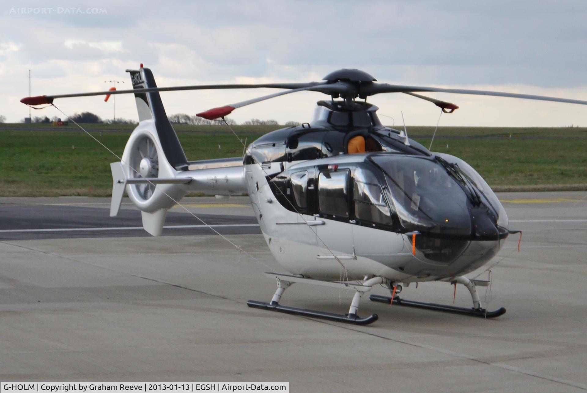 G-HOLM, 2007 Eurocopter EC-135T-2+ C/N 0574, Parked at Norwich.