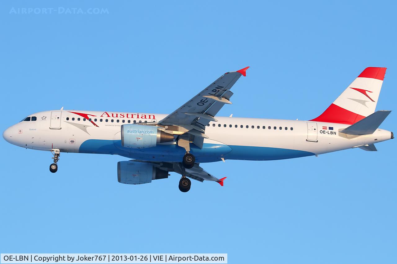OE-LBN, 1997 Airbus A320-214 C/N 768, Austrian Airlines