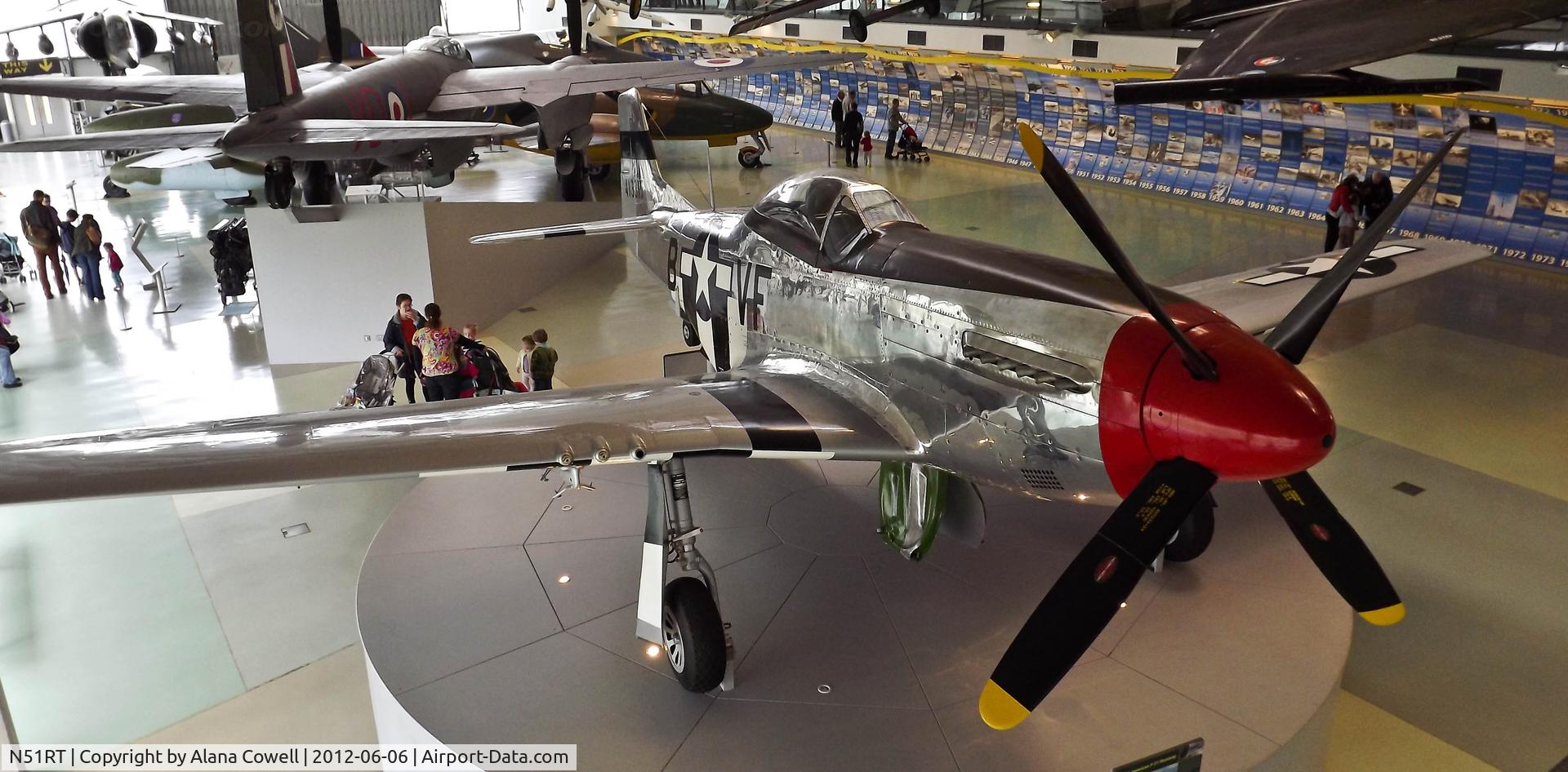 N51RT, 1944 North American F-51D Mustang C/N 122-40949, North American F51D Mustang N51RT/413317 displayed at RAF Museum Hendon in the markings of Capt. Donald Emerson.