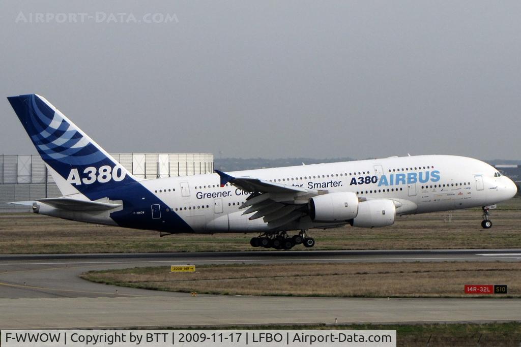 F-WWOW, 2005 Airbus A380-841 C/N 001, Smooth landing