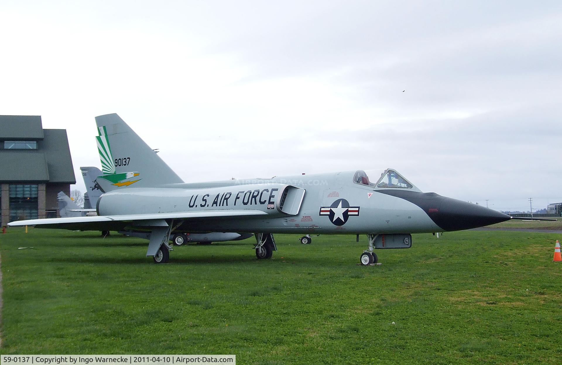 59-0137, 1959 Convair F-106A Delta Dart C/N 8-31-26, Convair F-106A Delta Dart at the Evergreen Aviation & Space Museum, McMinnville OR