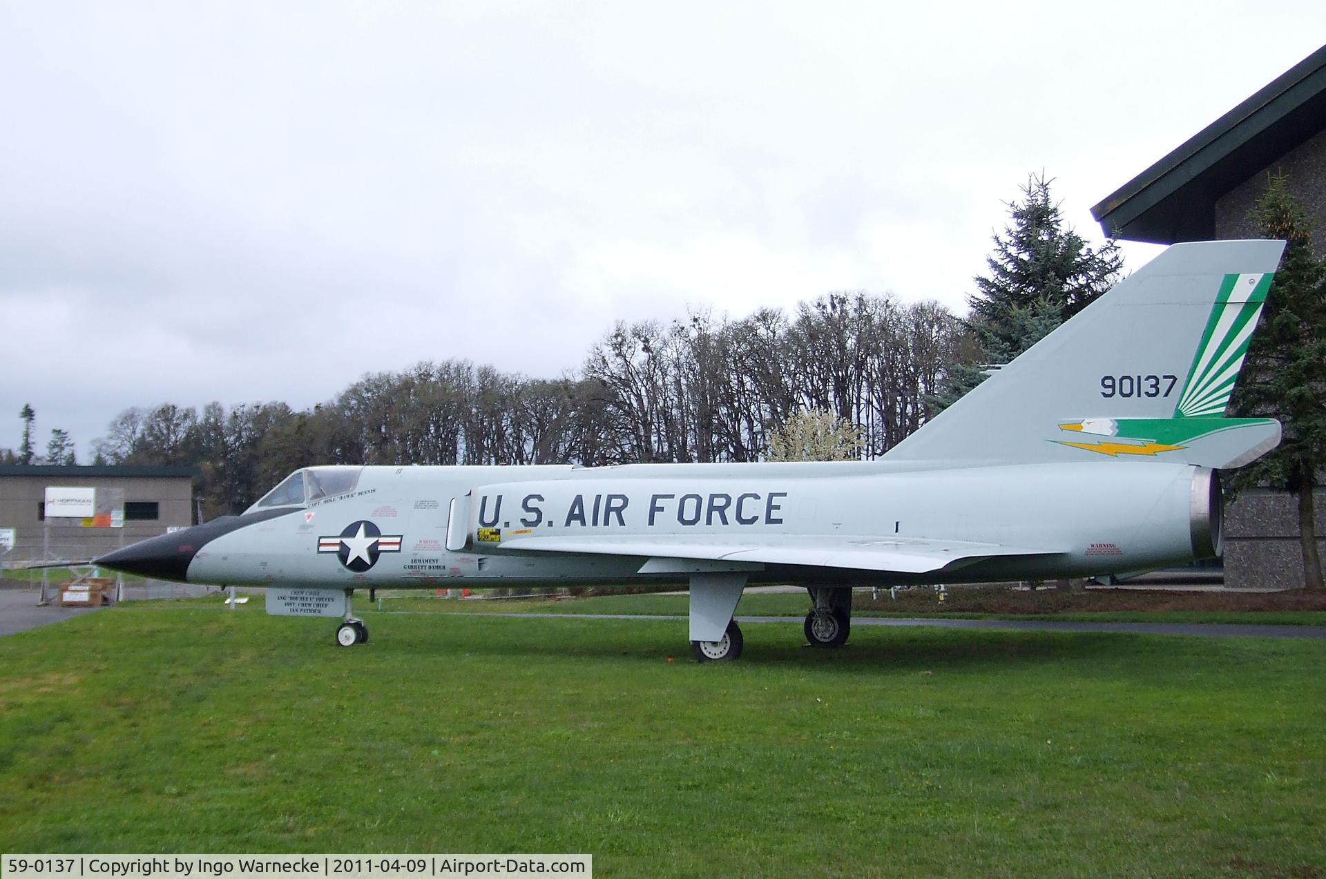 59-0137, 1959 Convair F-106A Delta Dart C/N 8-31-26, Convair F-106A Delta Dart at the Evergreen Aviation & Space Museum, McMinnville OR