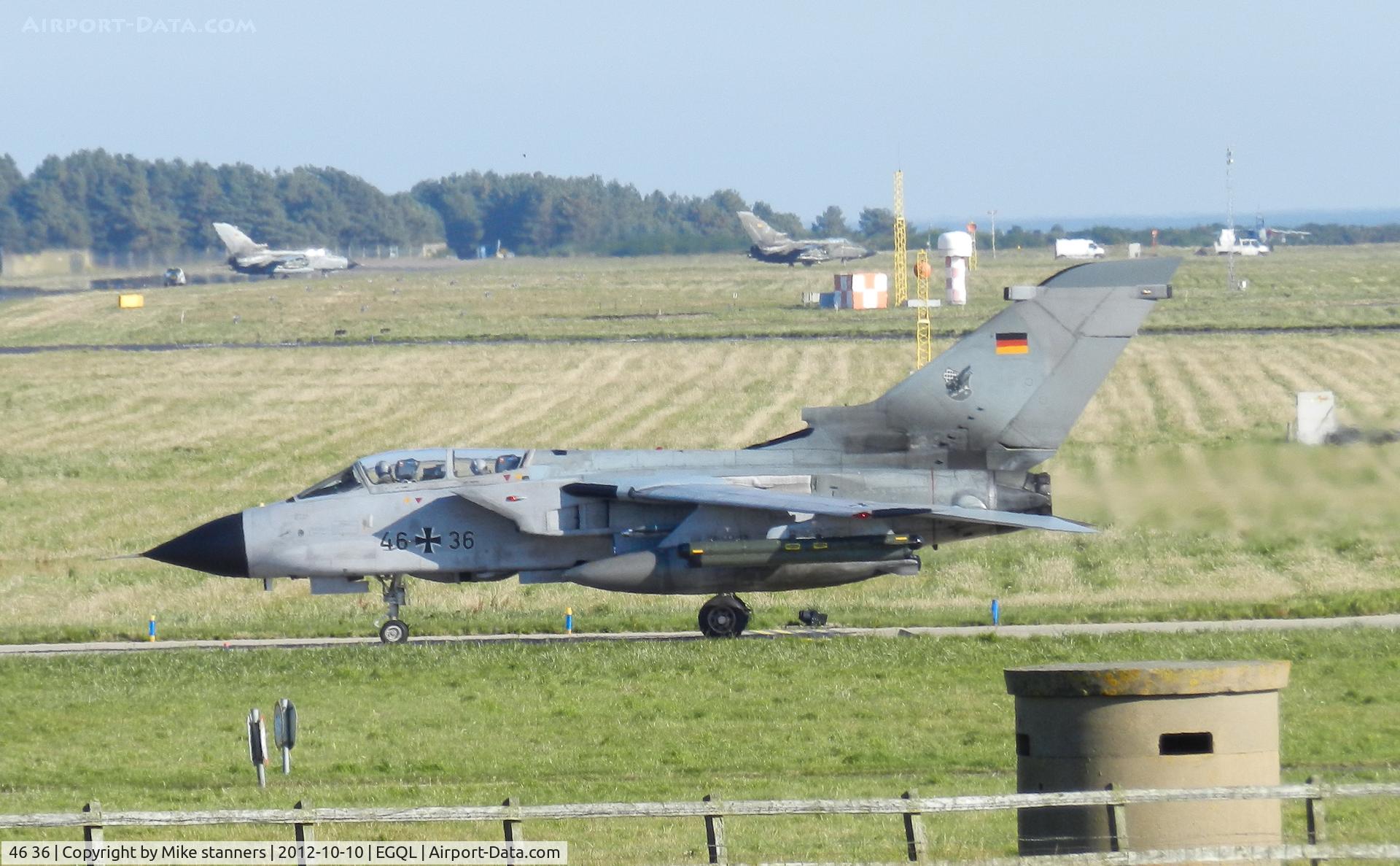 46 36, Panavia Tornado ECR C/N 851/GS269/4336, JBG-32 Tornado ECR Taxiing to its dispersal,while in the back ground a pair of Tornado IDS From JBG-33 Can also be seen taxiing to their dispersal