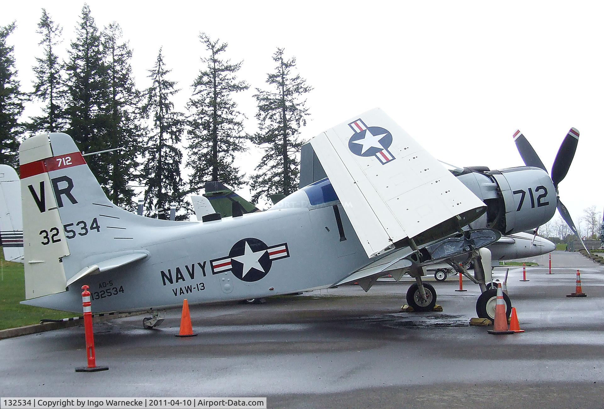 132534, Douglas EA-1F Skyraider C/N 8929, Douglas EA-1F Skyraider at the Evergreen Aviation & Space Museum, McMinnville OR