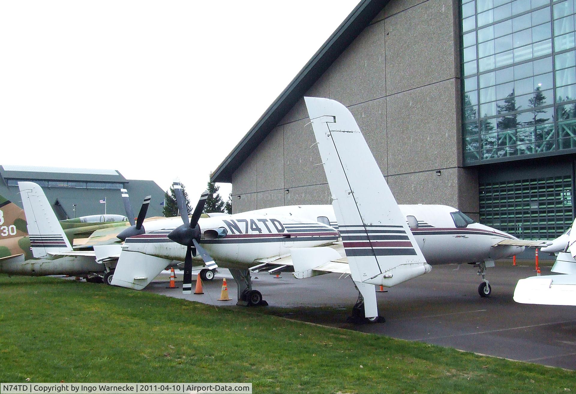 N74TD, 1992 Beech 2000A Starship 1 Starship 1 C/N NC-27, Beechcraft 2000A Starship at the Evergreen Aviation & Space Museum, McMinnville OR