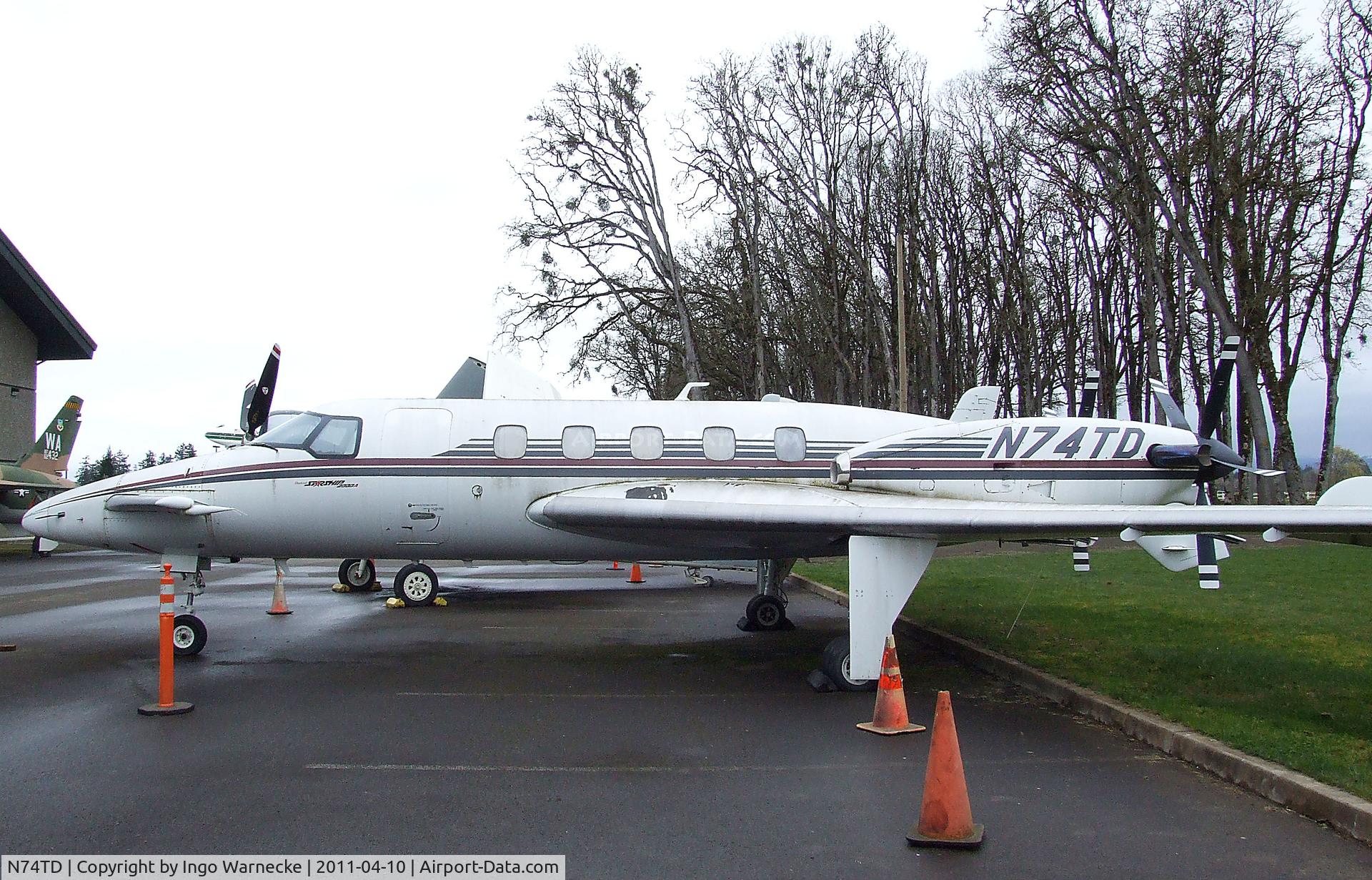 N74TD, 1992 Beech 2000A Starship 1 Starship 1 C/N NC-27, Beechcraft 2000A Starship at the Evergreen Aviation & Space Museum, McMinnville OR