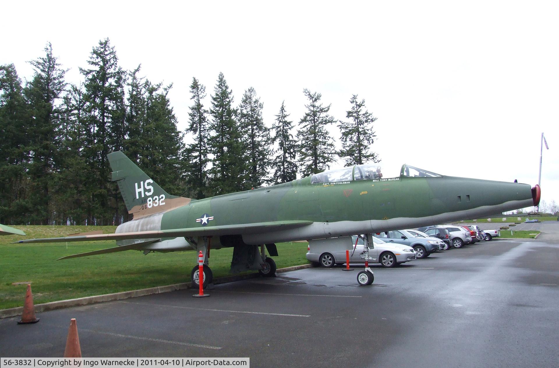 56-3832, 1956 North American QF-100F Super Sabre C/N 243-105, North American QF-100F Super Sabre at the Evergreen Aviation & Space Museum, McMinnville OR