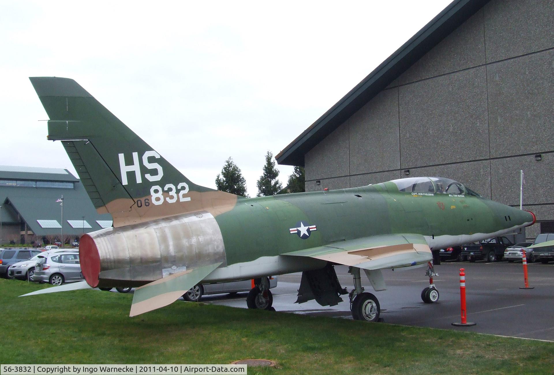 56-3832, 1956 North American QF-100F Super Sabre C/N 243-105, North American QF-100F Super Sabre at the Evergreen Aviation & Space Museum, McMinnville OR