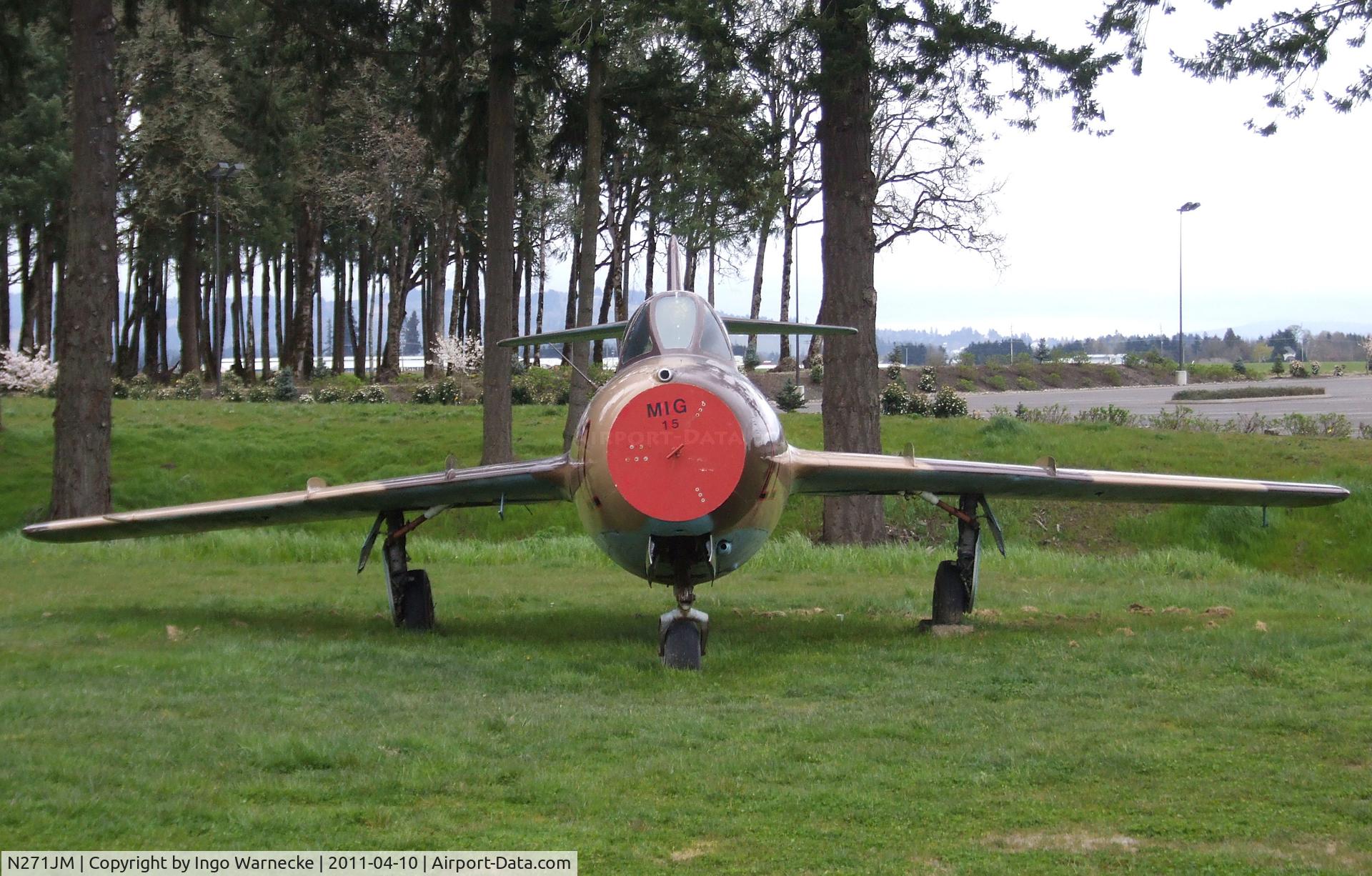 N271JM, 1954 Mikoyan-Gurevich MiG-15UTI C/N 242271, Mikoyan i Gurevich MiG-15UTI MIDGET at the Evergreen Aviation & Space Museum, McMinnville OR