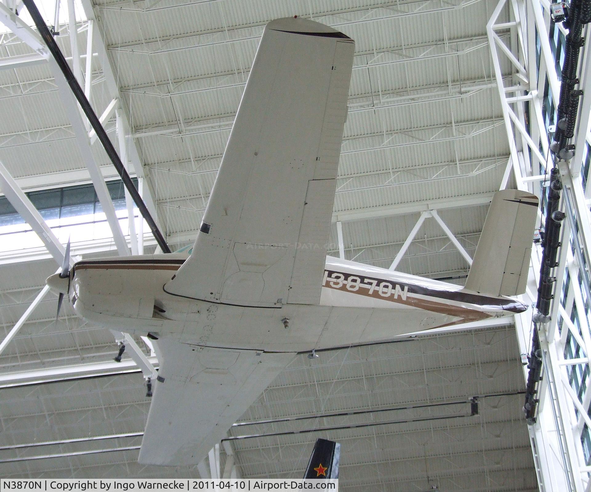 N3870N, 1947 Beech 35 Bonanza C/N D-1111, Beechcraft 35 Bonanza at the Evergreen Aviation & Space Museum, McMinnville OR
