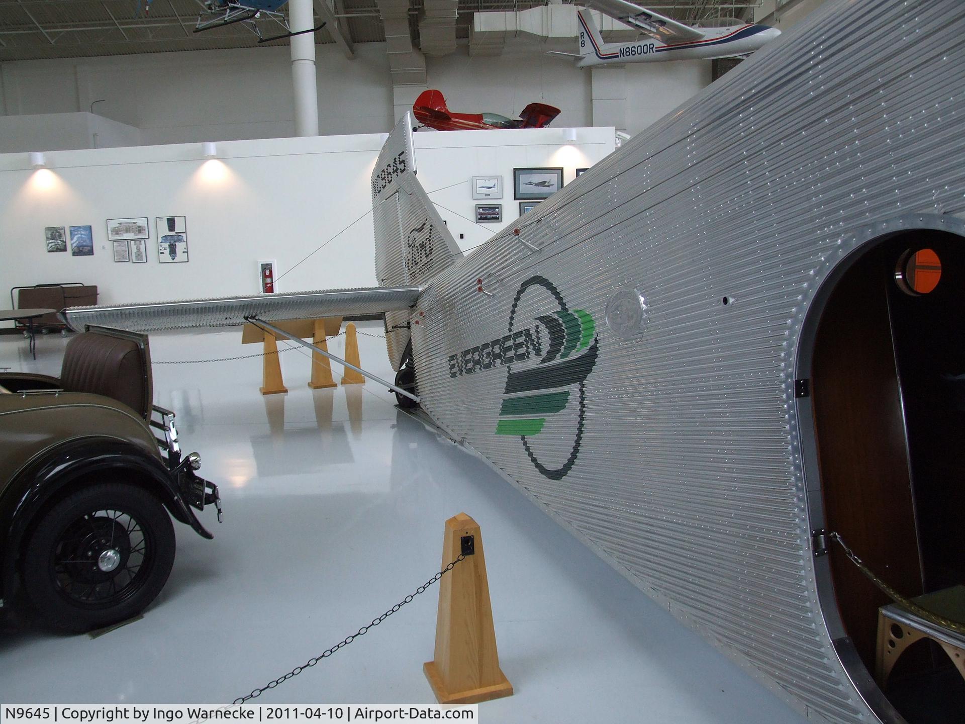 N9645, 1928 Ford 5-AT-B Tri-Motor C/N 8, Ford 5-AT-B Tri-Motor at the Evergreen Aviation & Space Museum, McMinnville OR