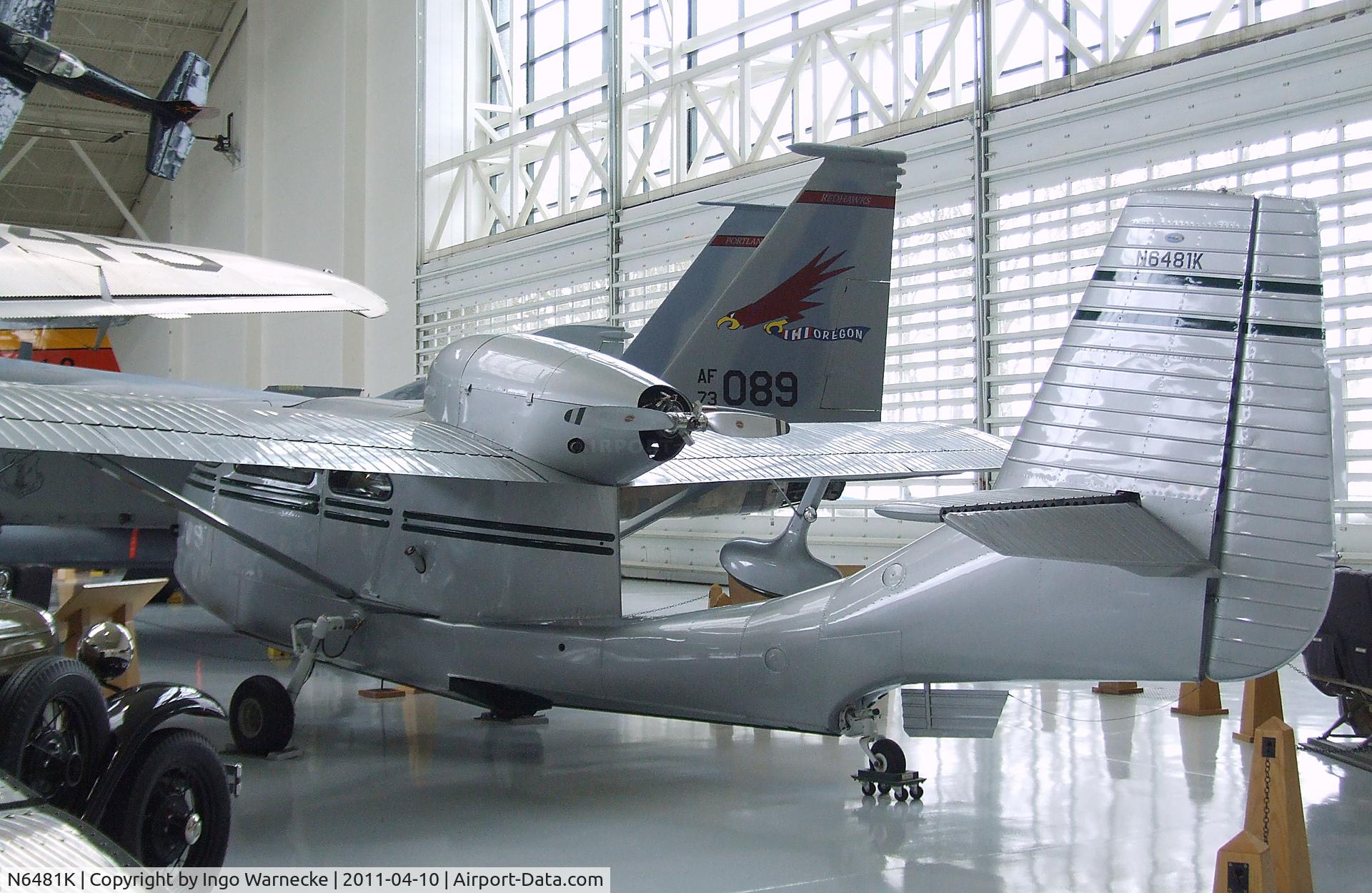 N6481K, 1947 Republic RC-3 Seabee C/N 736, Republic RC-3 Seabee at the Evergreen Aviation & Space Museum, McMinnville OR