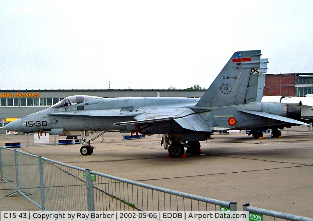 C15-43, McDonnell Douglas EF-18A Hornet C/N 0700/A551, McDonnell Douglas EF-18AM Hornet [EFA-31] (Spanish AF) Schonefeld~D 06/05/2002
