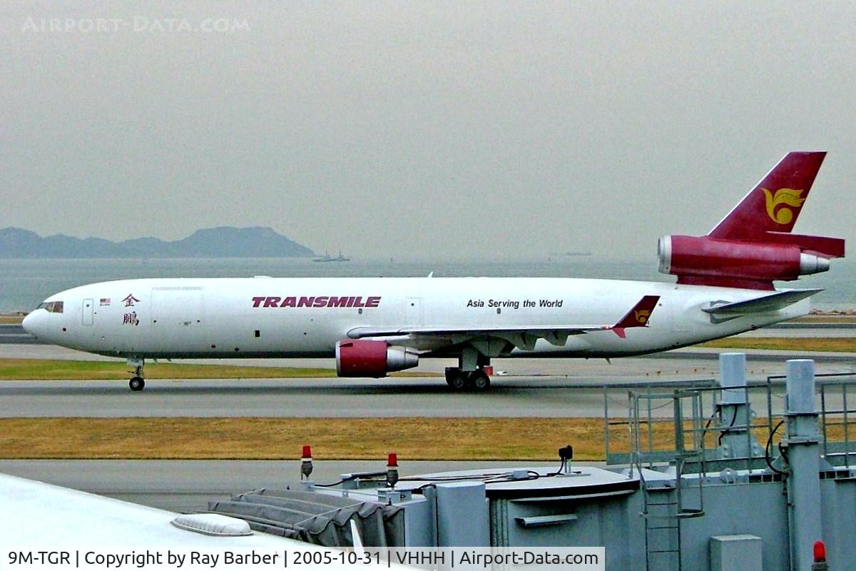9M-TGR, 1992 McDonnell Douglas MD-11F C/N 48485, McDonnell-Douglas MD-11F [48485] (Transmile Air Services) Hong Kong~B 31/10/2005