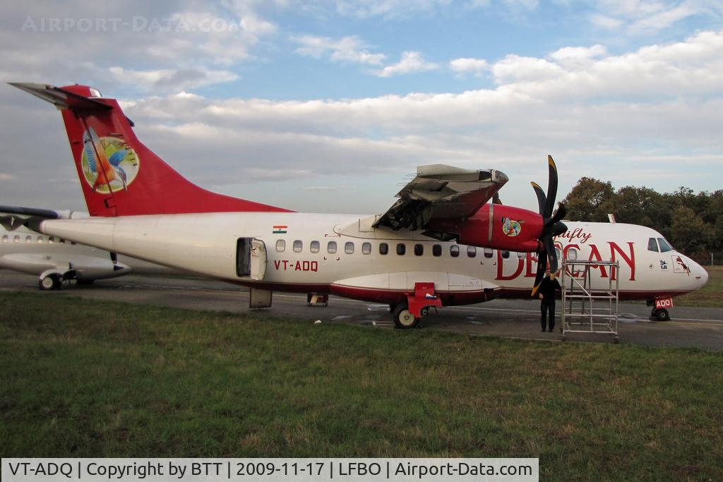 VT-ADQ, 1996 ATR 42-500 C/N 528, Under maintenance at Latecoere
