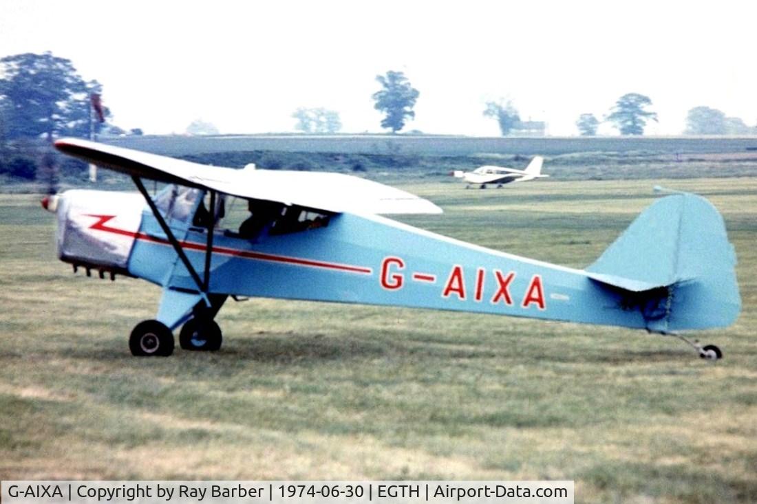 G-AIXA, 1942 Taylorcraft Auster 1 C/N 134, Taylorcraft Plus D [134] Old Warden~G 30/06/1974. Image taken from a slide.