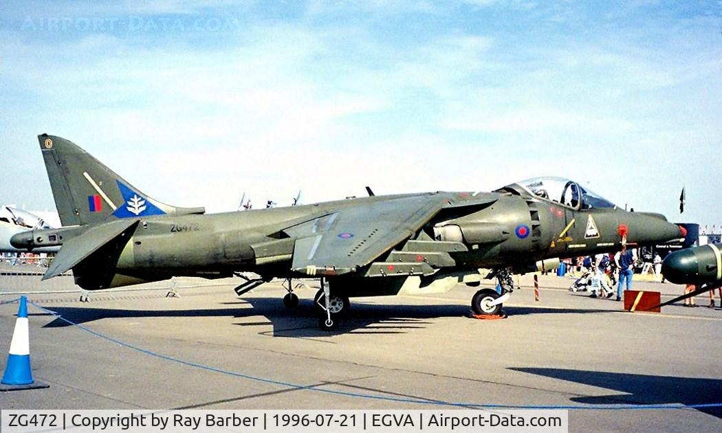 ZG472, British Aerospace Harrier GR.7A C/N P62, BAe Systems Harrier GR.7A [P62] (RAF) RAF Fairford~G 21/07/1996