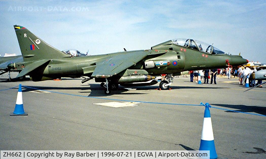ZH662, 1995 British Aerospace Harrier T.10 C/N TX010, BAE Systems Harrier T.10 [TX010] (RAF) RAF Fairford~G 21/07/1996
