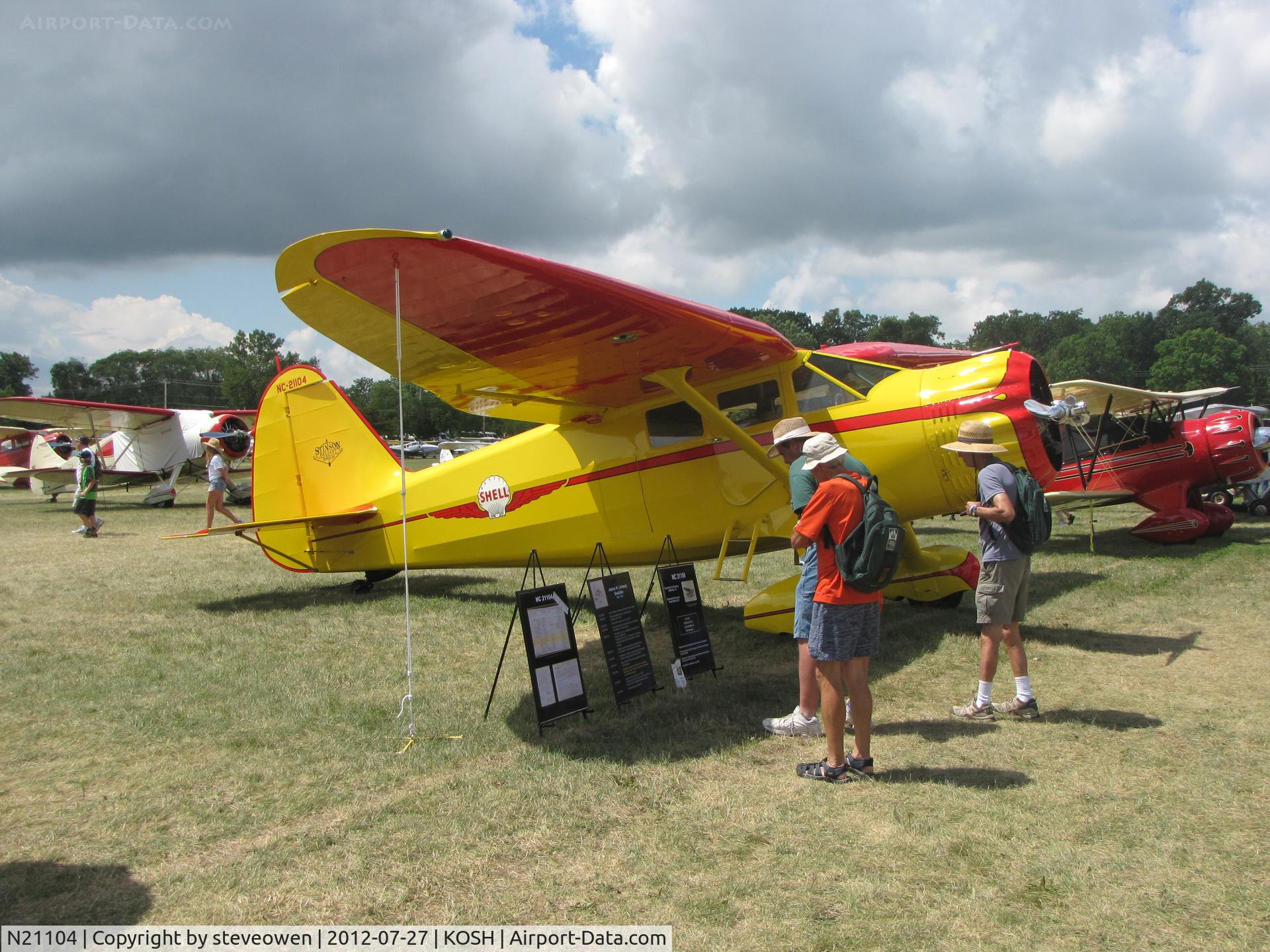 N21104, 1938 Stinson SR-10J Reliant C/N 5830, at Oshkosh12