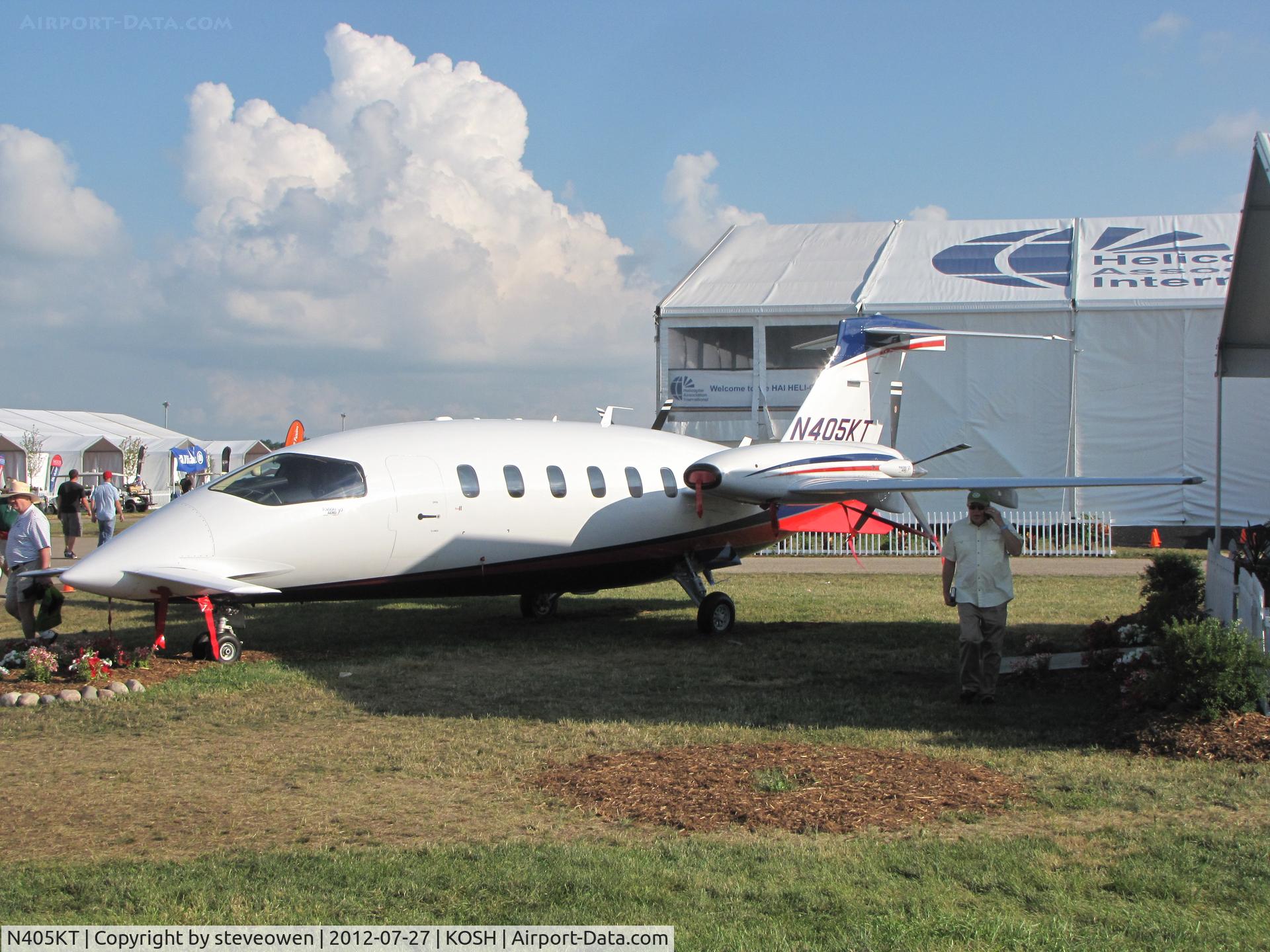 N405KT, 2009 Piaggio P-180 C/N 1190, on display at Oshkosh