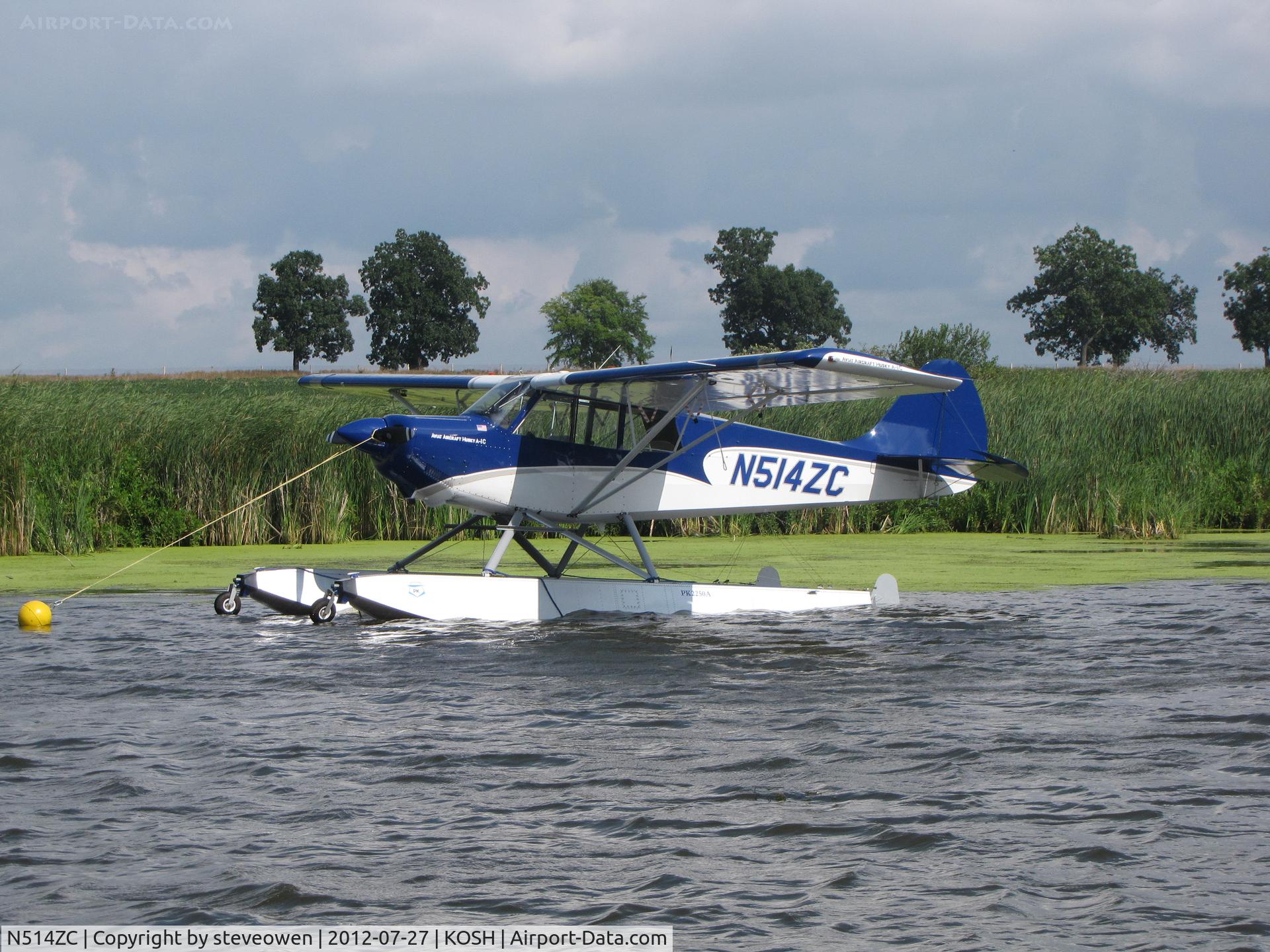 N514ZC, 2008 Aviat A-1C-180 Husky C/N 3025, AT THE SEAPLANE BASE AT OSHKOSH