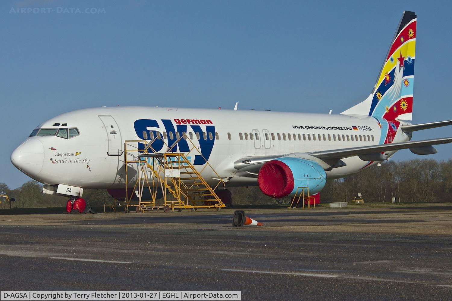 D-AGSA, 2000 Boeing 737-883 C/N 28323, 2000 Boeing 737-883, c/n: 28323 of German Sky at Lasham