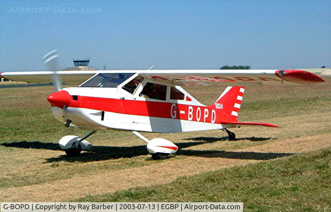 G-BOPD, 1974 Bede BD-4 C/N 632, Bede BD-4 [632] Kemble~G 13/07/2003