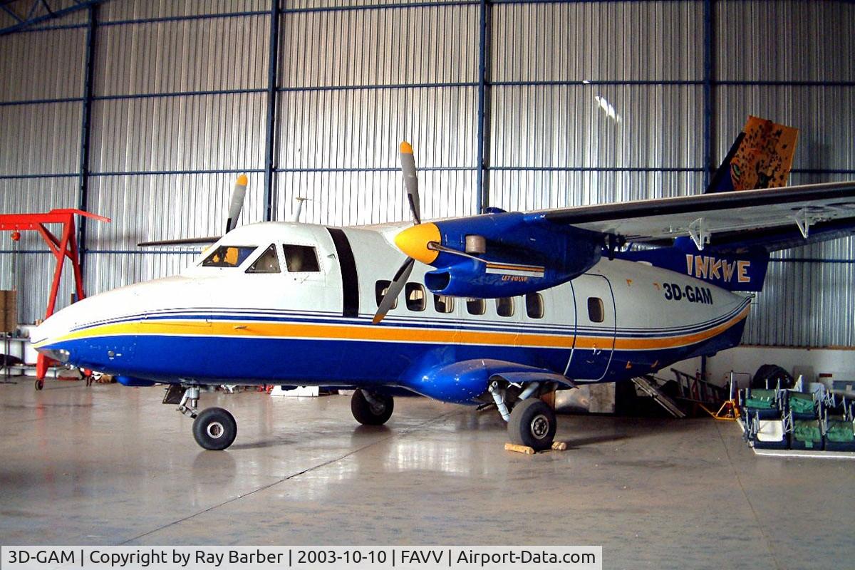 3D-GAM, 1985 Let L-410UVP Turbolet C/N 851423, LET L-410UVP Turbolet [851423] Vereeniging~ZS 10/10/2003