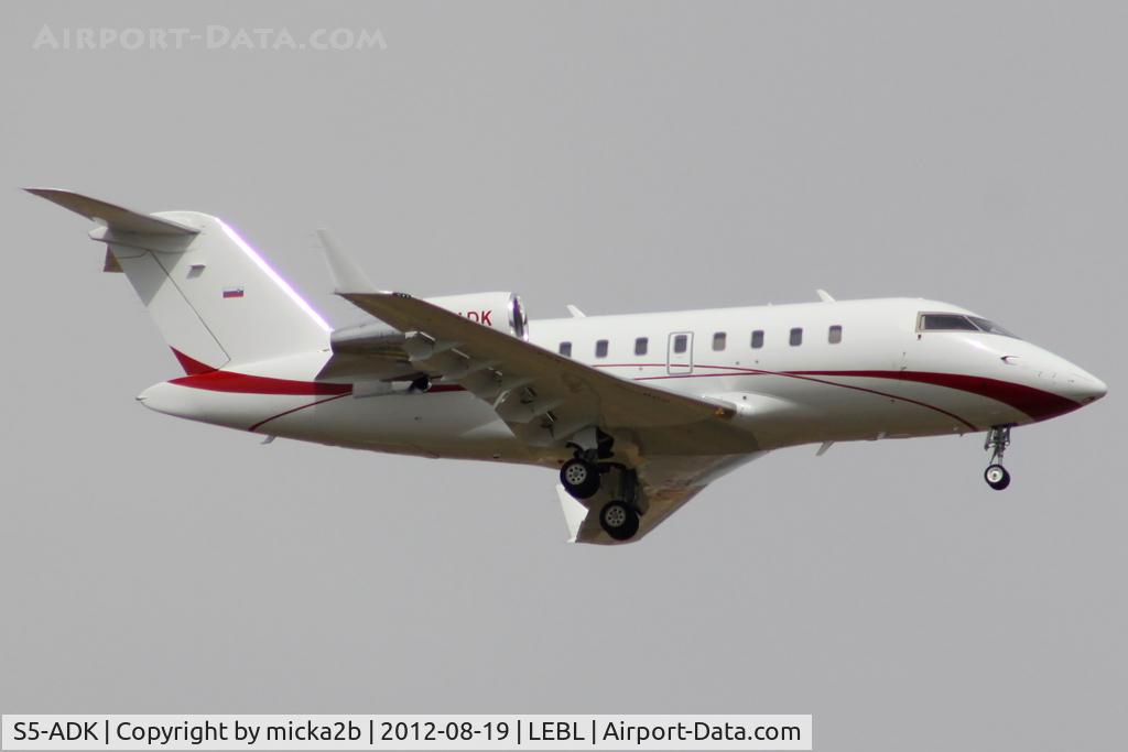 S5-ADK, 2010 Bombardier Challenger 605 (CL-600-2B16) C/N 5855, Landing