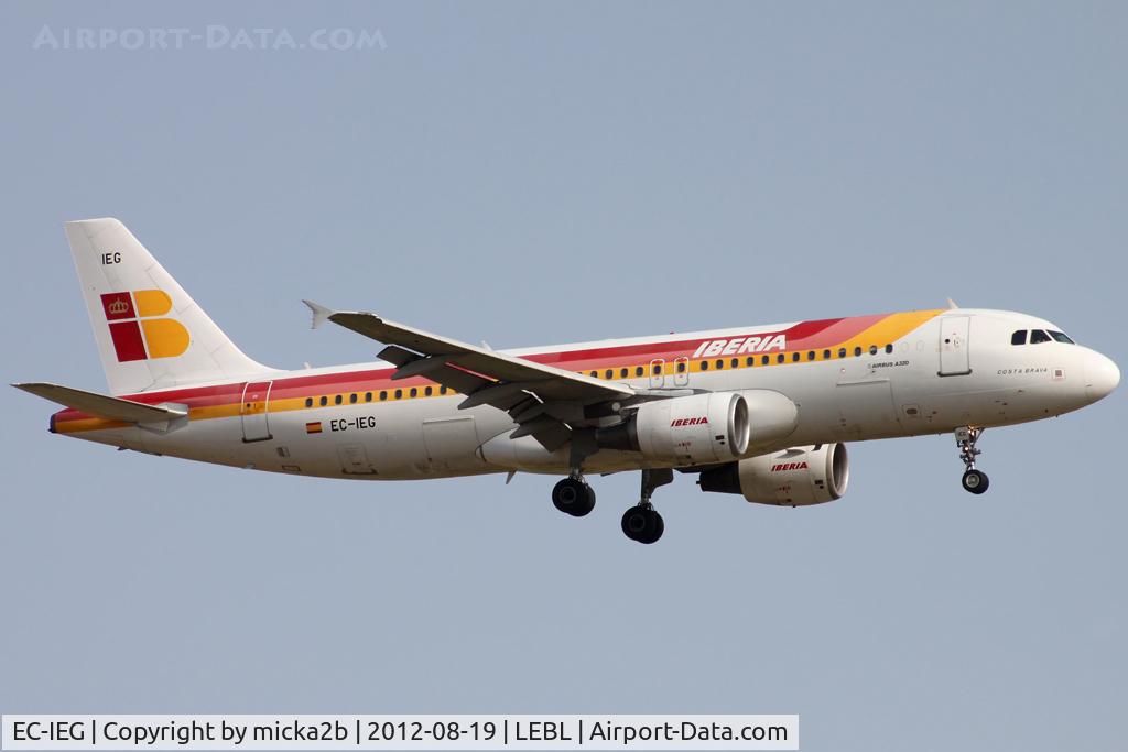 EC-IEG, 2001 Airbus A320-214 C/N 1674, Landing