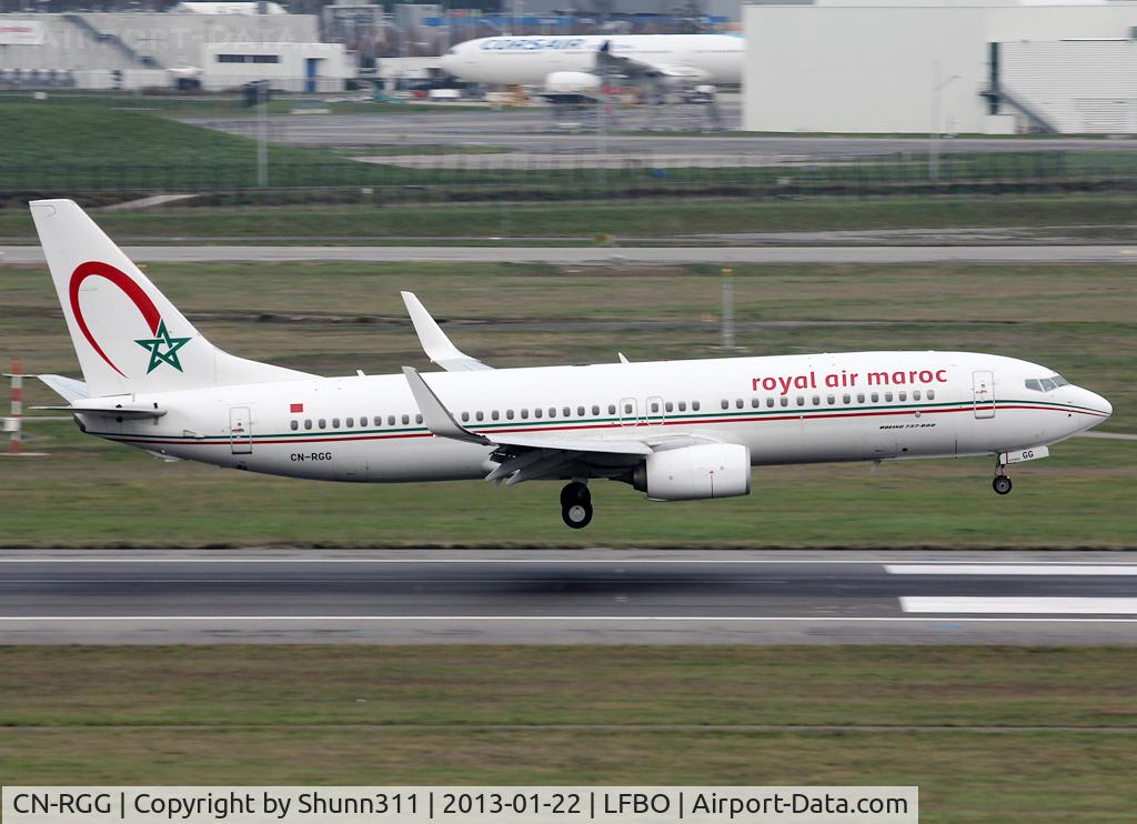 CN-RGG, 2011 Boeing 737-86N C/N 36829, Landing rwy 14R