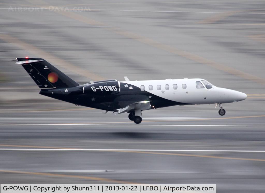 G-POWG, 2011 Cessna 525A CitationJet CJ2+ C/N 525A-0485, Landing rwy 14R