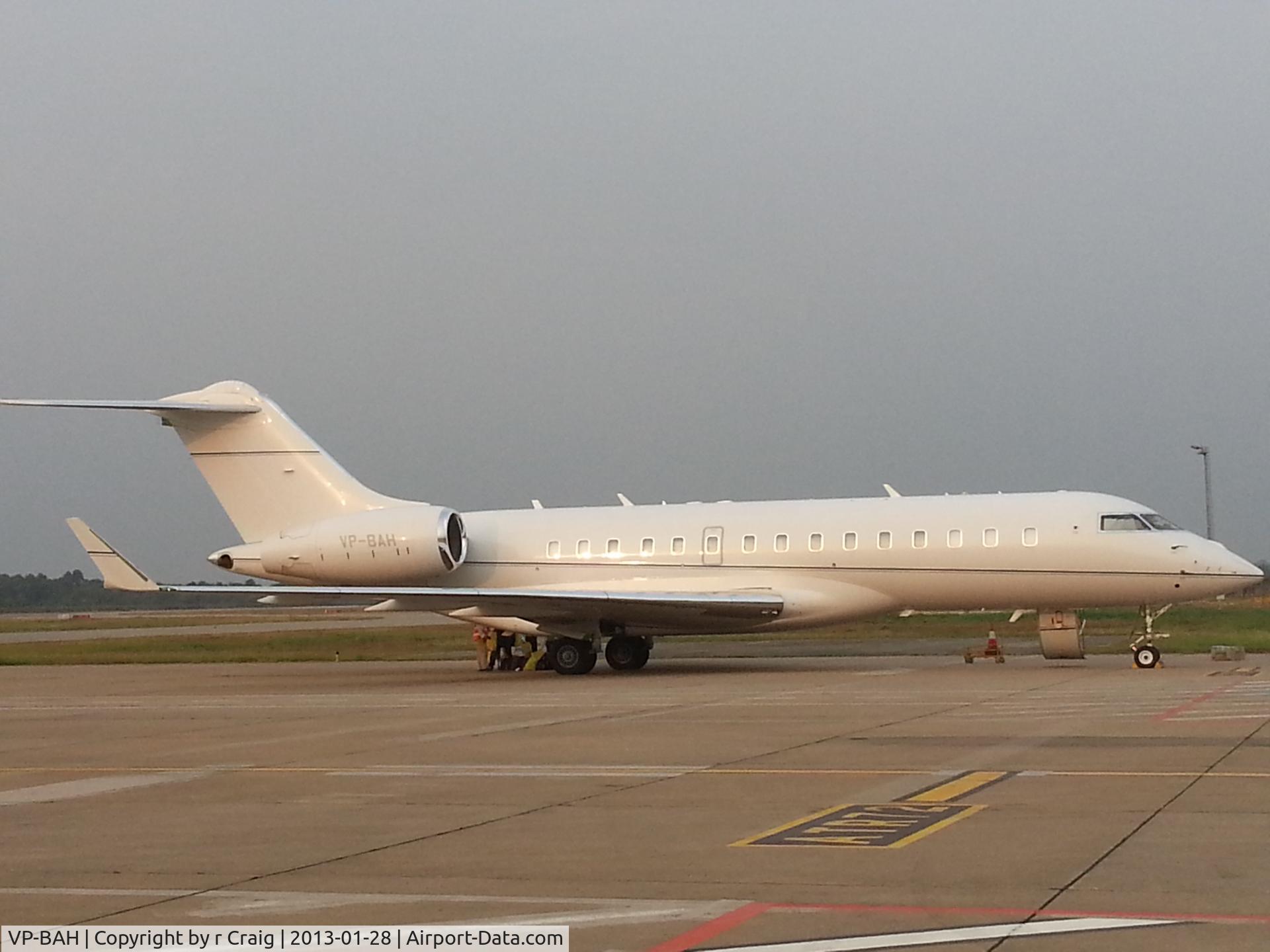 VP-BAH, 2006 Bombardier BD-700 1A10 Global Express C/N 9223, On the apron Siem Reap airport today