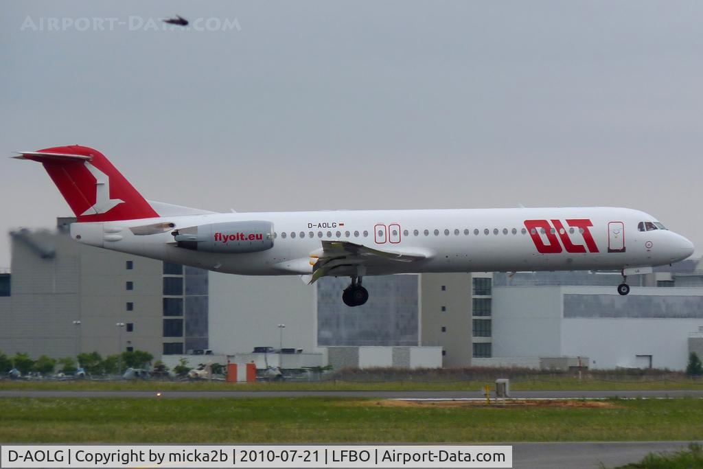 D-AOLG, 1993 Fokker 100 (F-28-0100) C/N 11452, Landing