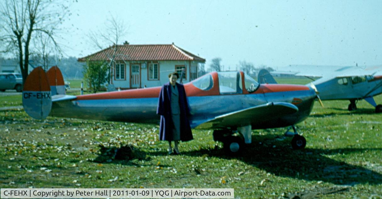 C-FEHX, 1946 Erco 415D Ercoupe C/N 4381, CF-EHX around 1955 in Windsor Ontario.
